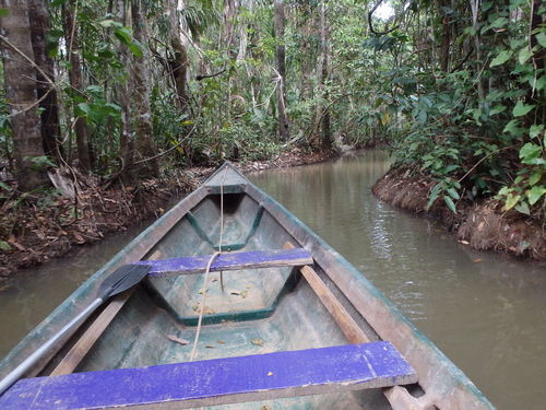 We're still maneuvering the through a water channel.